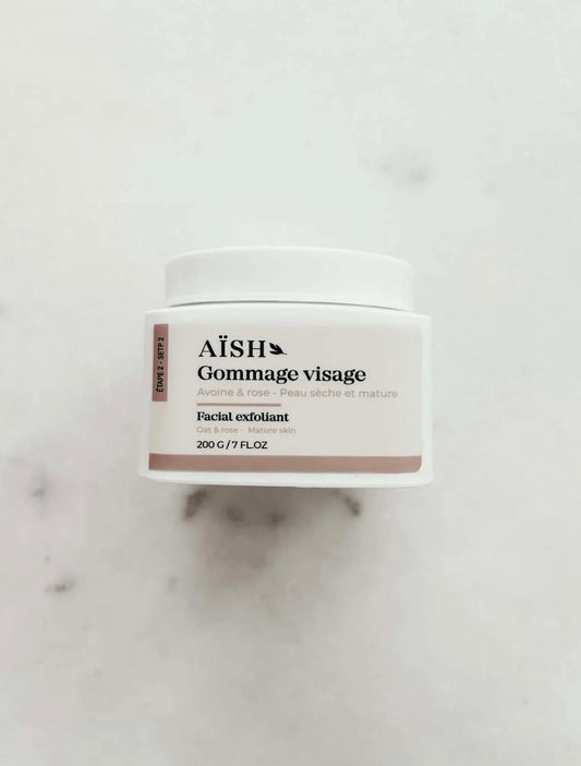 Gommage visage avoine et rose